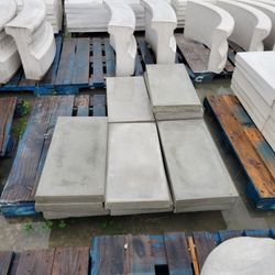 Concrete Rectangular Patio Pavers Gray Smooth Finish / Cement Slab Backyard Stepping Stones