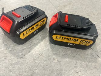 Dewalt 20v 6.0ah battery replacement 2 pack