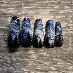 Custom Hand Painted Nail Sets 
