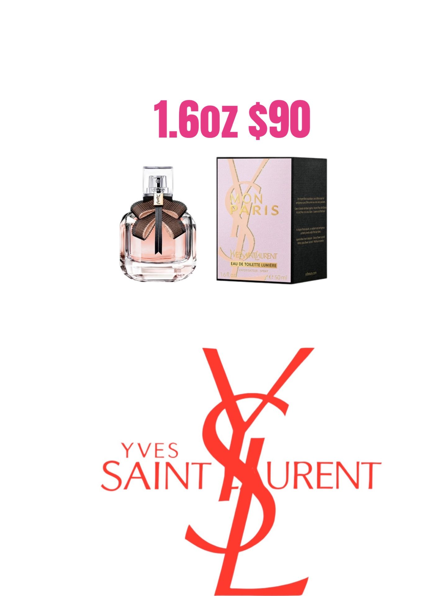 Yves Saint Laurent Mon Paris Eau de Toilette Lumière, 1.6 oz.💯original FIRM PRICE NO OFFERS ❌❌