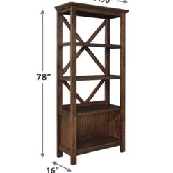 Ashley Baldridge 78" Bookcase with 4 Shelves