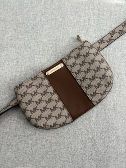michael kors brown/tan belt bag
