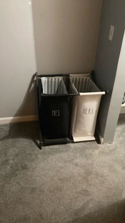 His and her laundry basket