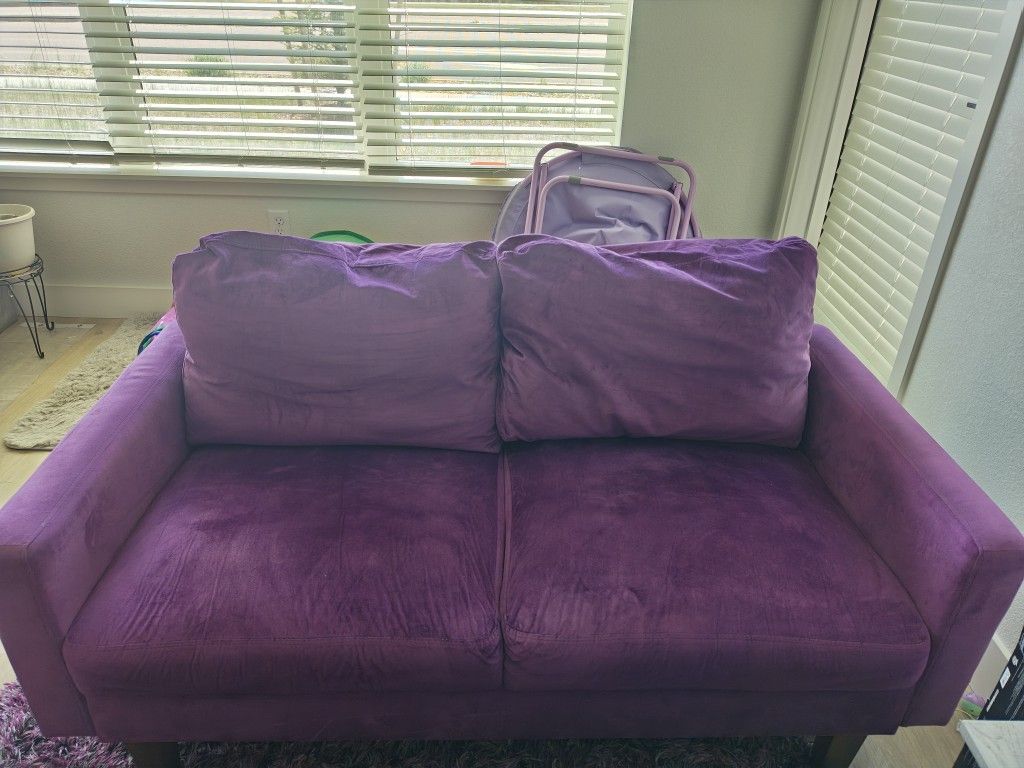 Velvet Purple Loveseat