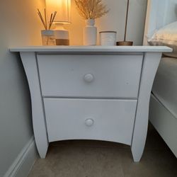 White Bedside Table 