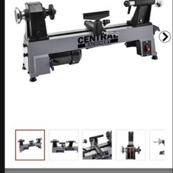 CENTRAL MACHINERY 10 in. x 18 in., 5-Speed, 1/2 HP Benchtop Wood Lathe