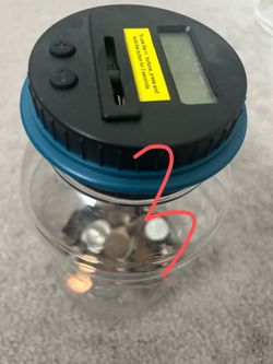 Coin count jar