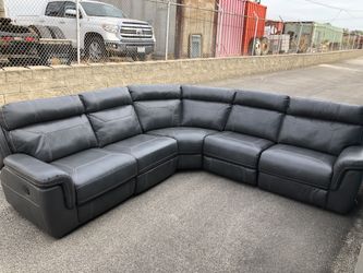 Gray Power Reclining Sectional Couch