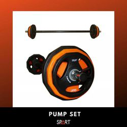 Pump Set / Cardio Set With Barbell And 3 Pairs Of Plates Total Of  40lb