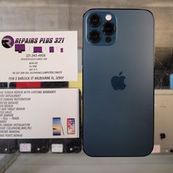 Unlocked Blue iPhone 12 Pro 128gb