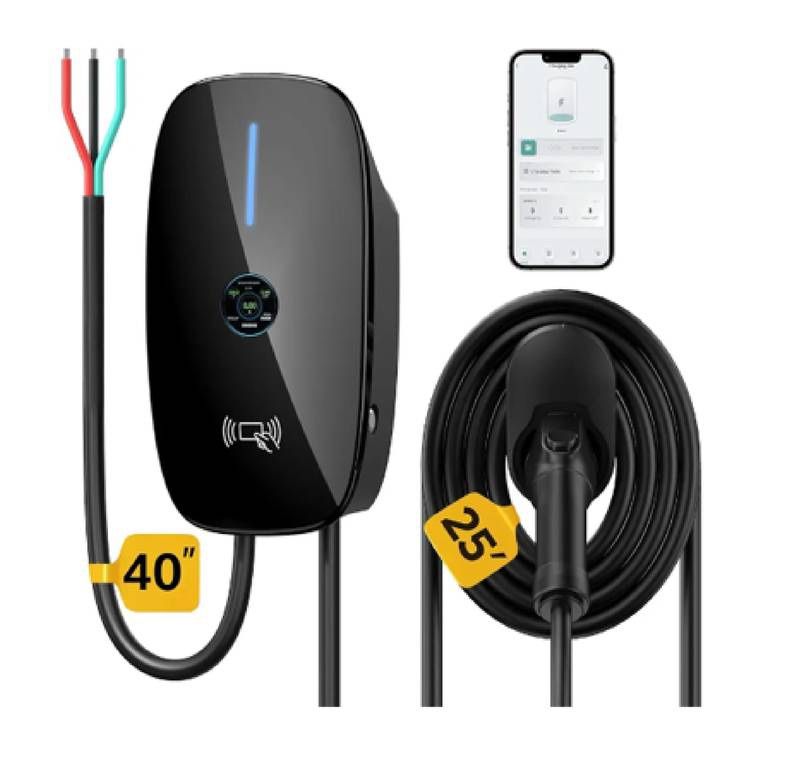 Lever 2 EV Charger with App Control, 48 Amp, Black