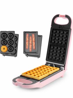 🍦NEW PINK WAFFLE/DONUT/PANINI MAKER🍦