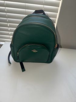 Coach Green Leather Backpack