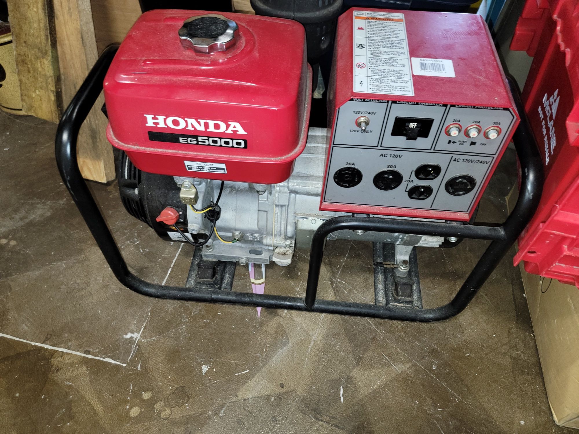 Honda Mx 5000 Gas Generator Like New