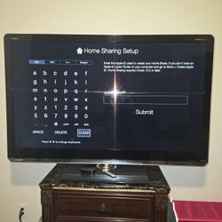 60' Sharp TV With Apple TV Device 