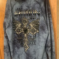 AFFLICTION REVERSIBLE HOODIE NEW