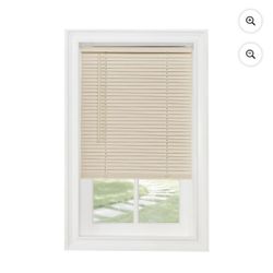 Achim GII Morningstar Indoor Cordless Alabaster Vinyl Light Filtering Window Mini Blind, 64" L x 36" W