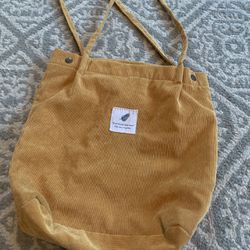 Corduroy Tote Bag For Women Girls Shoulder Bag With Inner Pocket For Work Beach 