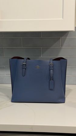 Coach Blue Pebbled Leather Tote Bag