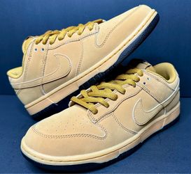Nike Dunk Low Wheat Mocha Tan Nubuck Men’s Size 10.5 Clean No Box