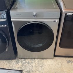 New Open Box Bespoke 7.6 cu. ft. Ultra-Capacity Vented Smart Electric Dryer in Silver Steel with Super Speed Dry and AI Smart Dial