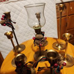 Brass Candle Holders.