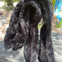 Aldo Black Thigh High Suede Boots 