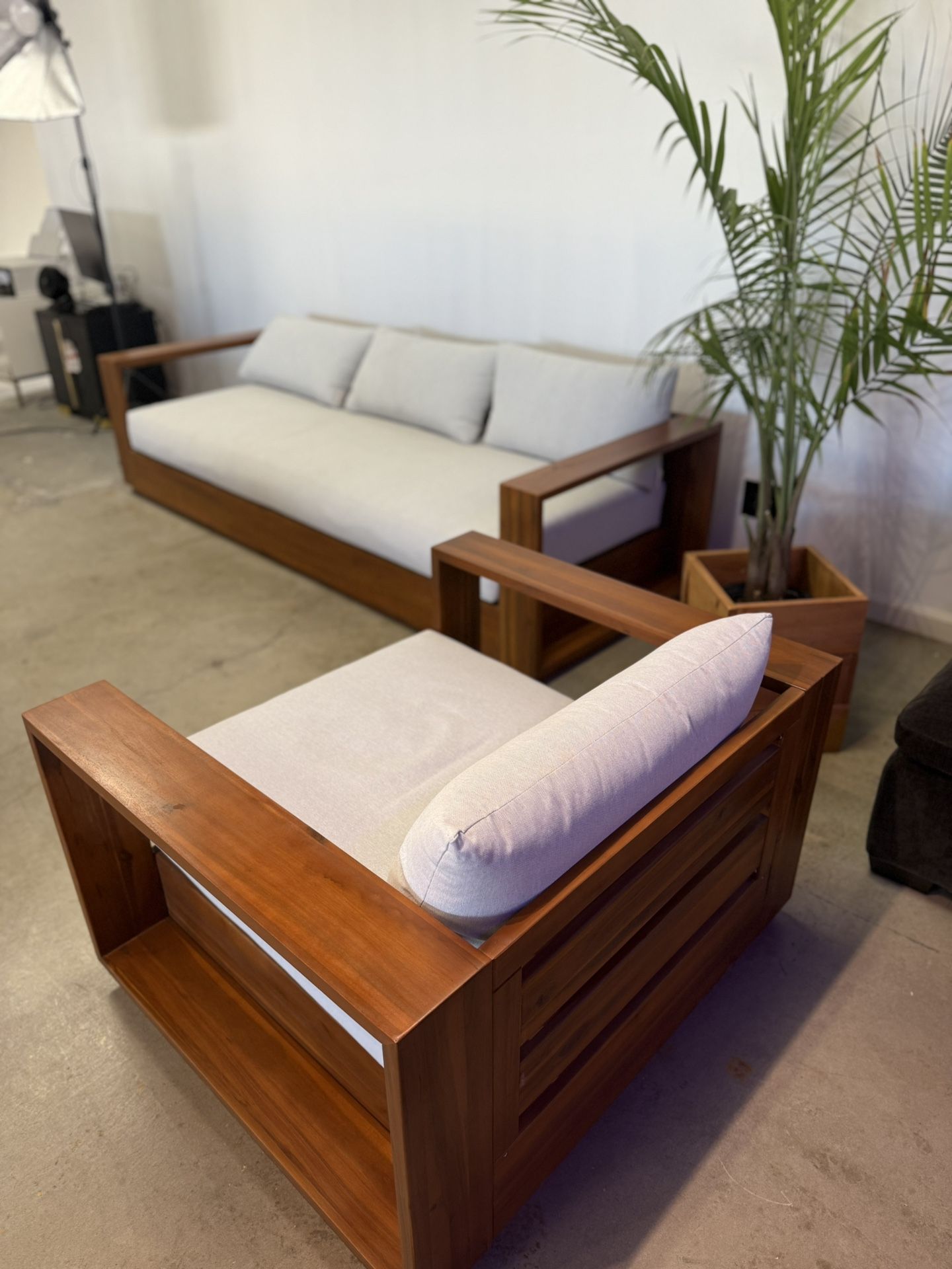 Outer Style High End Outdoor Patio Sofa Set for Backyard Couch Balcony With Accent Chair