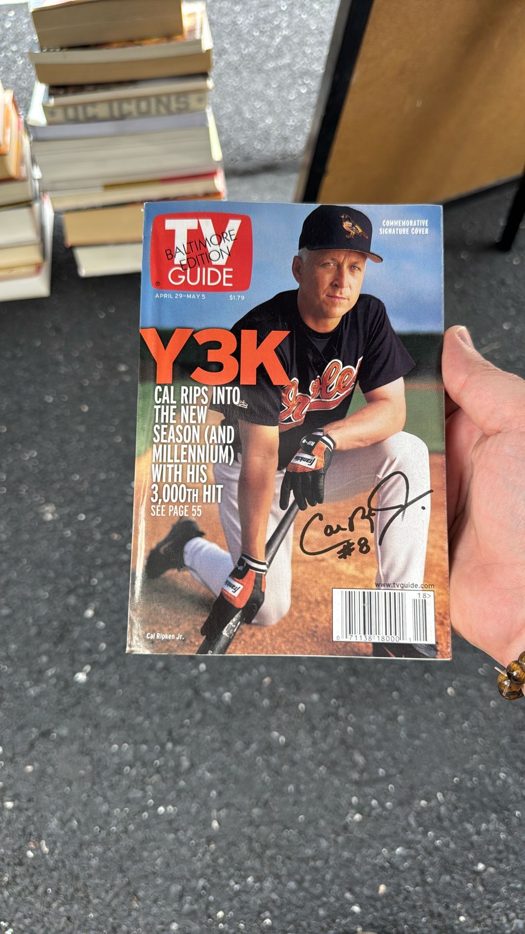 Cal Ripkin Jr. Facsimile Autograph TV Guide