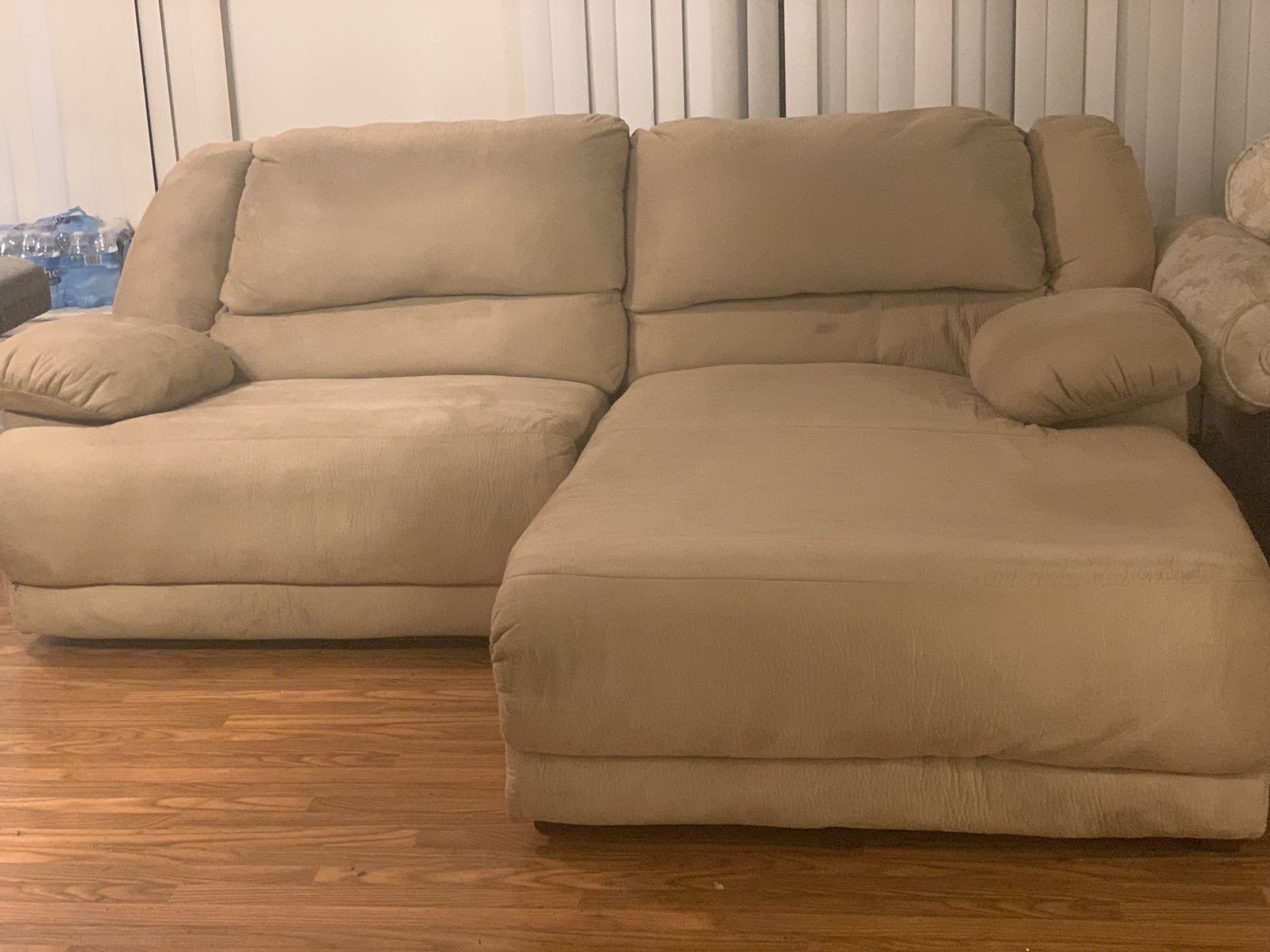 Couch with recliner (his & hers)
