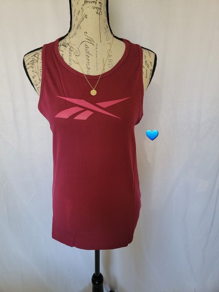 Reebok Tank Top For Women, Red Maroon Size Small, New With Tag
