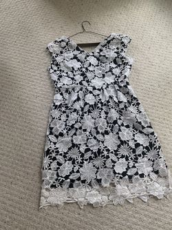 Gorgeous black and white lace dress