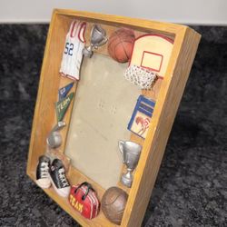 Vintage Basketball Themed Picture Frame