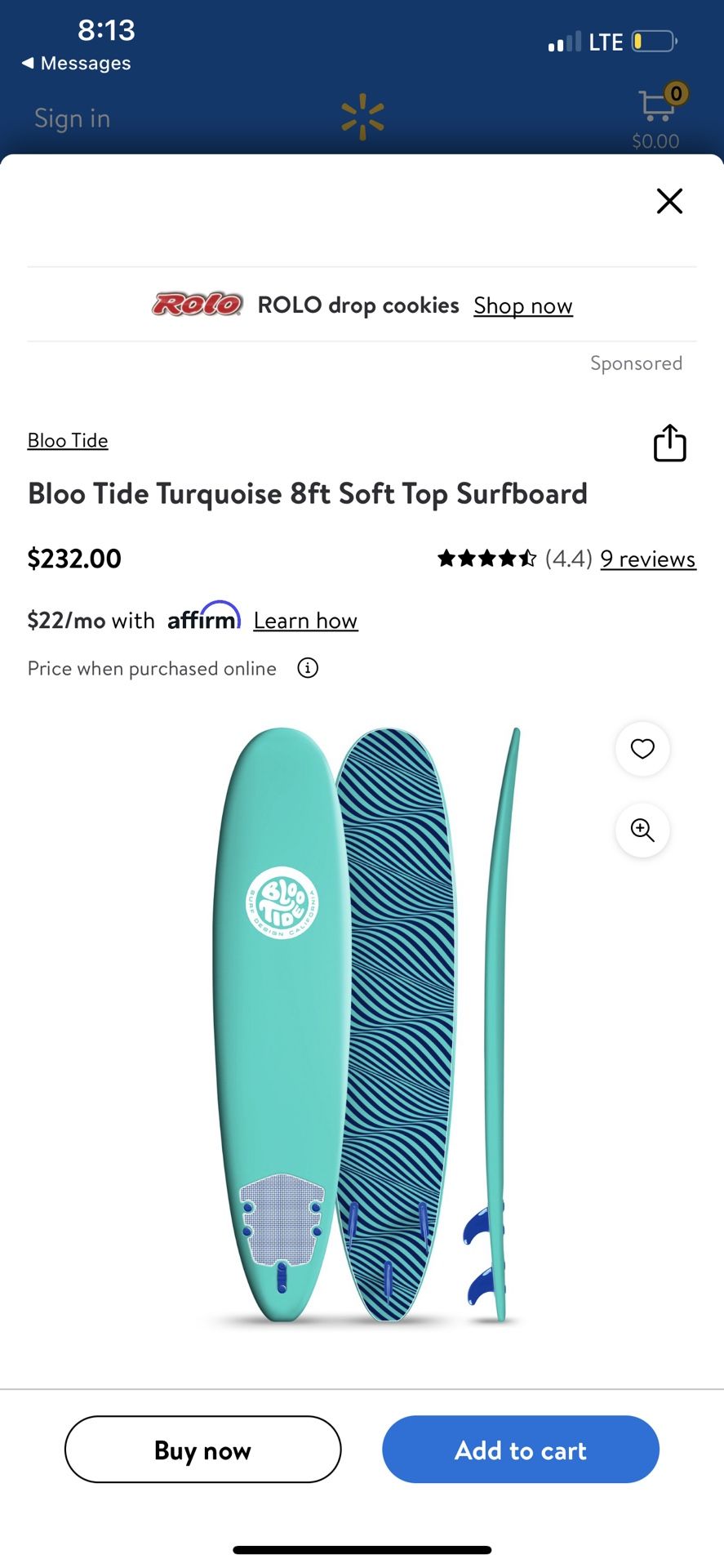 BLOO SURFBOARD (8’)