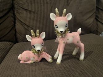 Retro Ceramic Reindeer Set Wondershop