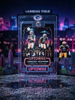 Jordan Love Micah Parsons Green Bay Packers custom Uptowns Card