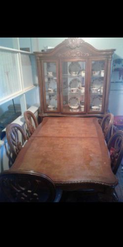 Dinning table and china cabinet