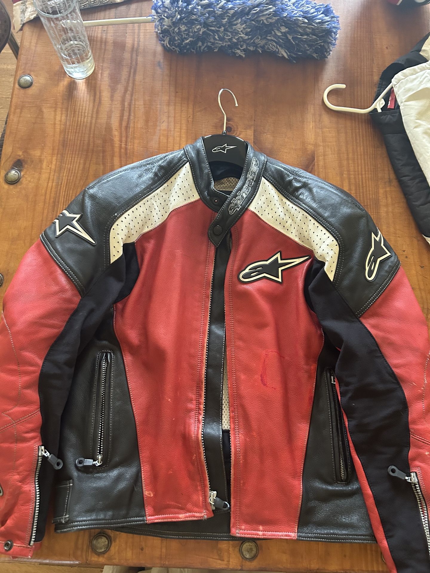 Alpinestars Leather Motorcycle Jacket 42USA