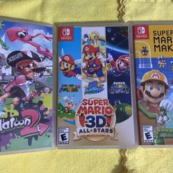 Nintendo Switch Games Mario 3D All Stars Splatoon 2 Super Mario Maker 2