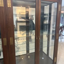 Nice Two Vintage Glass Keeping Furniture 