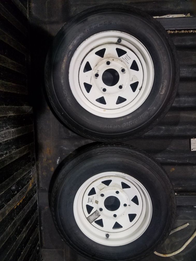 Trailer Tires & Rims 5-30 X 12" RIMS 5 LUG 25.00