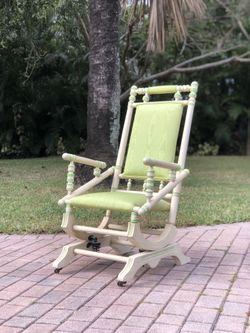 Vintage Spring Rocking Chair Lime Green - Excellent Condition 
