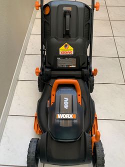 WORX 40V 17-Inch Cordless Electric Lawn Mower — Like New/Hardly Used