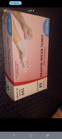 Procure Vinyl Exam Gloves 100-Count Medium