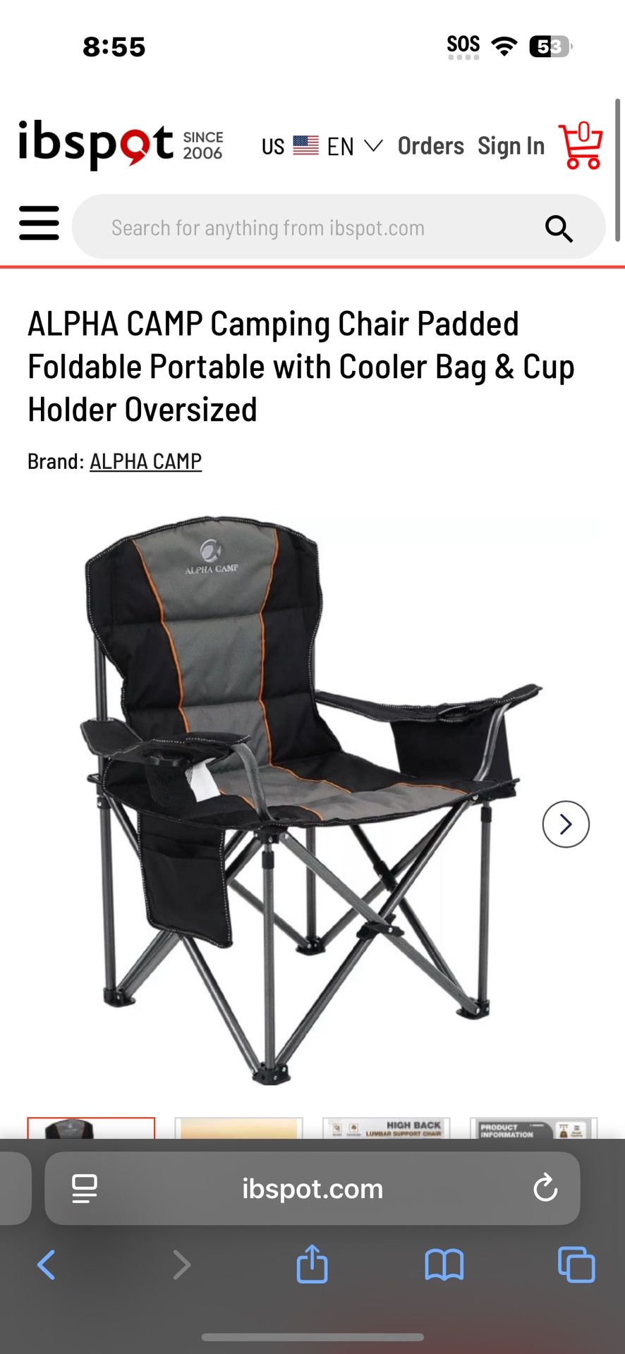 XL Big Boy Camper Chair