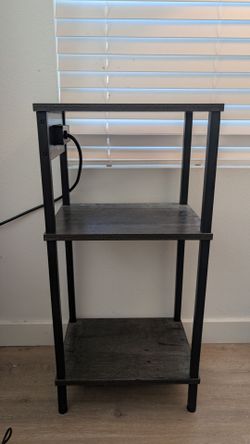 3-Tier Side Table with Built-In USB & Power Outlets
