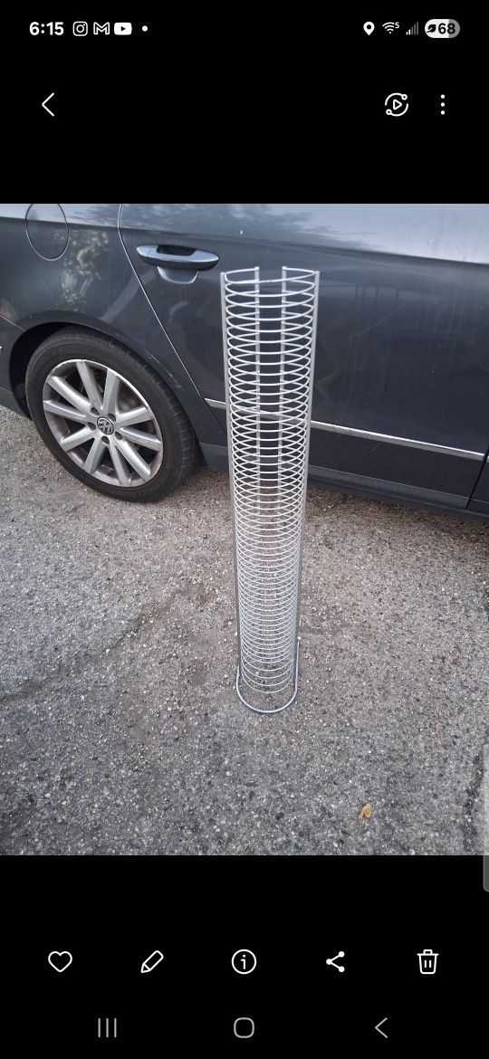 Vintage Atlantic 58 CD Wire Tower Storage Rack