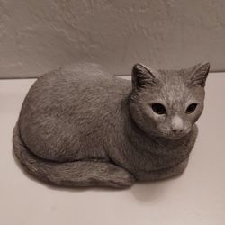 Large cement concrete cat statue decor