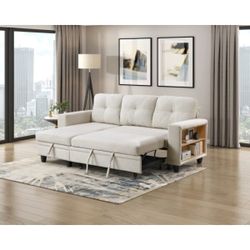 Beige Sofa Sectional Sleeper