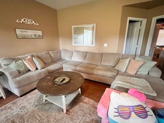 Sectional and Round chair/ guy guy not included